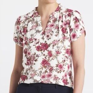 41 Hawthorn White and Pink Floral Blouse